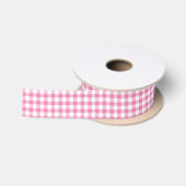 Classic Gingham fuchsia Satijnen Lint (Spoel)