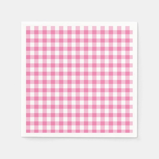 Classic Gingham Fuchsia Servet (Voorkant)