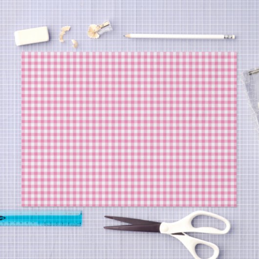 Classic Gingham Fuchsia Tissuepapier (Craft)