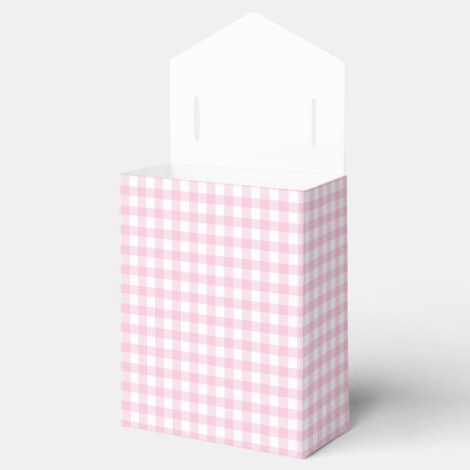 Classic Gingham Light Pink Bedankdoosjes (Geopend)