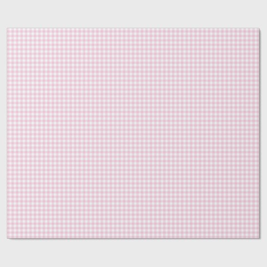 Classic Gingham Light Pink Cadeaupapier (Vlak)
