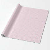 Classic Gingham Light Pink Cadeaupapier (Uitgerold)