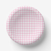 Classic Gingham Light Pink Papieren Kommen (Voorkant)