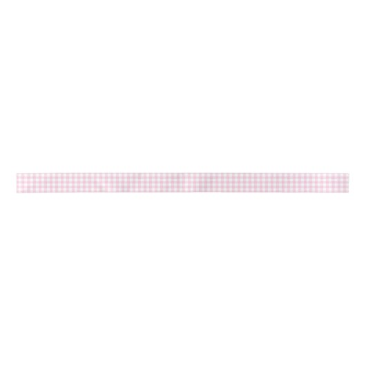 Classic Gingham Light Pink Satijnen Lint (Voorkant)