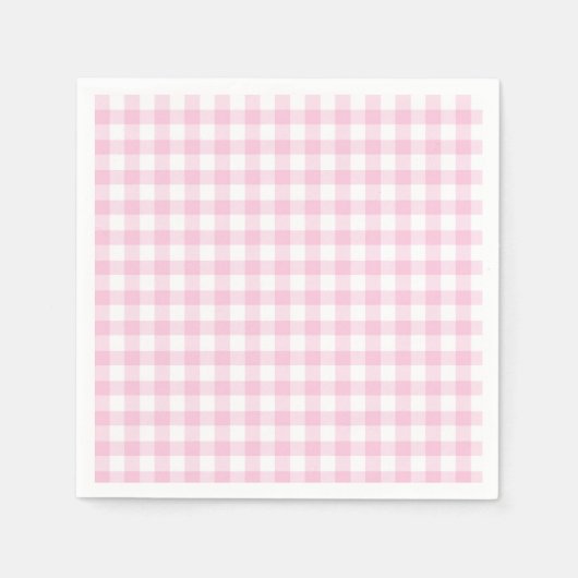 Classic Gingham Light Pink Servet (Voorkant)