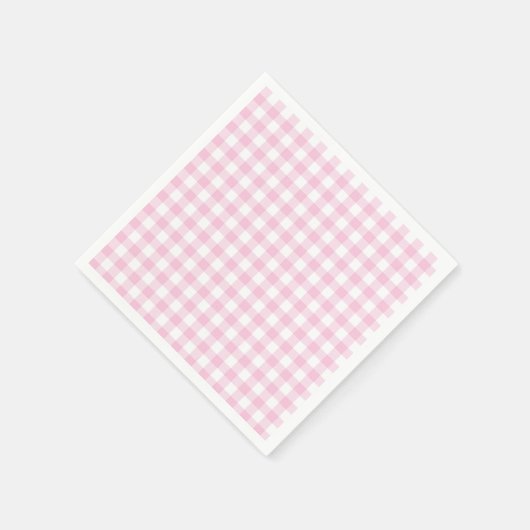 Classic Gingham Light Pink Servet (Hoek)