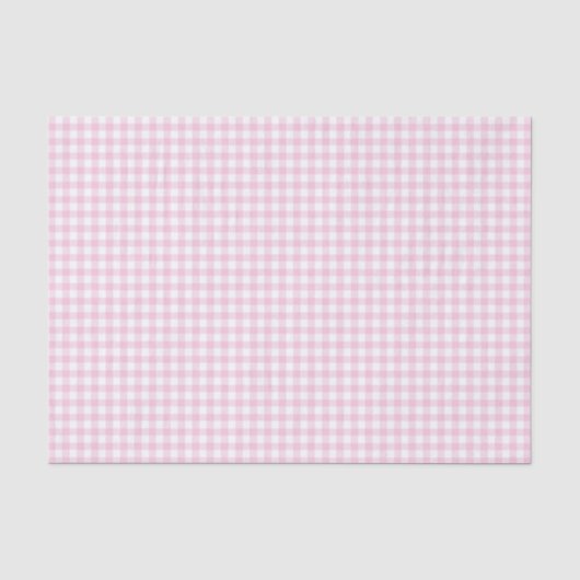 Classic Gingham Light Pink Tissuepapier (Voorkant)