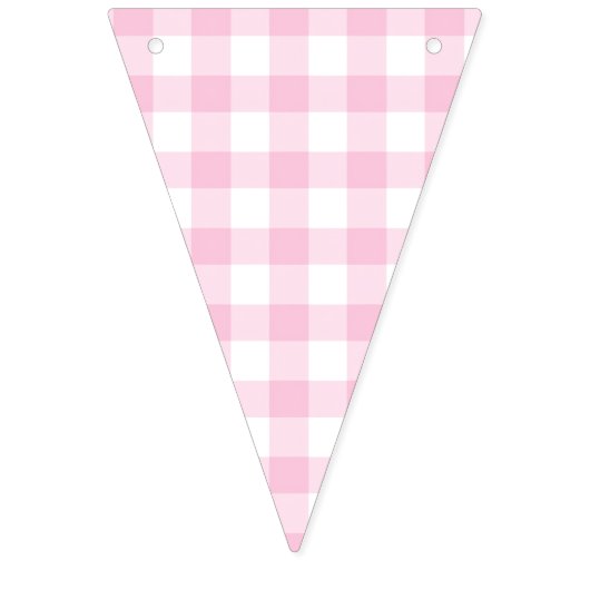 Classic Gingham Light Pink Vlaggetjes (Derde vlag)