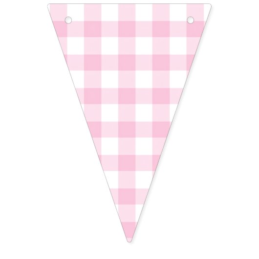 Classic Gingham Light Pink Vlaggetjes (Tweede vlag)