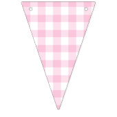 Classic Gingham Light Pink Vlaggetjes (Eerste vlag)