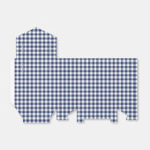 Classic Gingham Navy blauw Bedankdoosjes (Uitgevouwen)