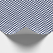 Classic Gingham Navy blauw Cadeaupapier (Hoek)
