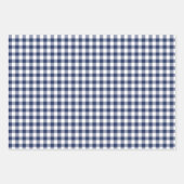 Classic Gingham Navy blauw Inpakpapier Vel (Voorkant 2)
