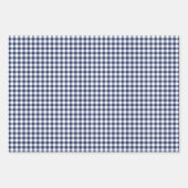 Classic Gingham Navy blauw Inpakpapier Vel (Voorkant)