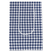 Classic Gingham Navy blauw Medium Cadeauzakje (Achterkant)