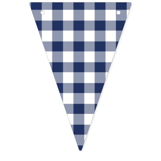 Classic Gingham Navy blauw Vlaggetjes (Eerste vlag)