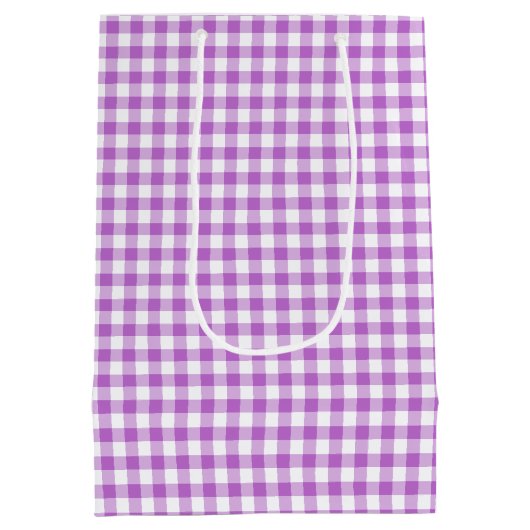 Classic Gingham Orchid Purple Medium Cadeauzakje (Achterkant)