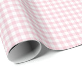 Classic Gingham Pink Cadeaupapier (Rol Hoek)