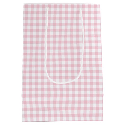 Classic Gingham Pink Medium Cadeauzakje (Achterkant)