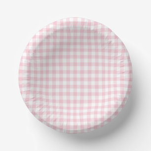 Classic Gingham Pink Papieren Kommen