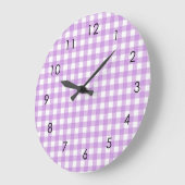 Classic Gingham Pset Lila pastel esthetisch Grote Klok (Hoek)