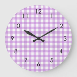 Classic Gingham Pset Lila pastel esthetisch Grote Klok
