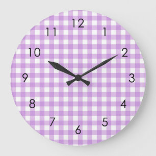 Classic Gingham Pset Lila pastel esthetisch Grote Klok