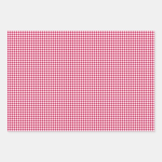 Classic Gingham Raspberry  Inpakpapier Vel (Voorkant 3)