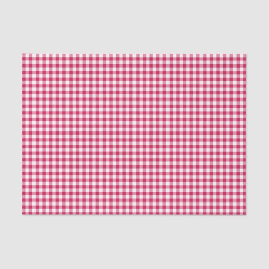 Classic Gingham Raspberry Tissuepapier (Voorkant)