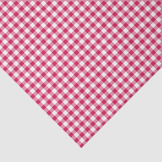 Classic Gingham Raspberry Tissuepapier (Detail)