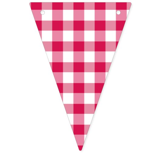 Classic Gingham Raspberry Vlaggetjes (Eerste vlag)