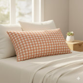 Classic Gingham Sinaasappel Kussensloop