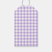 Classic Gingham Soft Lavender Cadeaulabel (Voorkant)