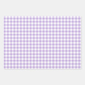 Classic Gingham Soft Lavender Inpakpapier Vel (Voorkant 2)