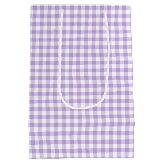 Classic Gingham Soft Lavender Medium Cadeauzakje (Achterkant)