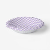 Classic Gingham Soft Lavender Papieren Kommen (Gebogen)