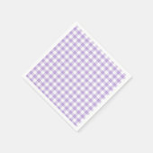 Classic Gingham Soft Lavender Servet (Hoek)