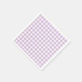 Classic Gingham Soft Lilac Servet (Hoek)