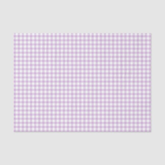 Classic Gingham Soft Lilac Tissuepapier (Voorkant)