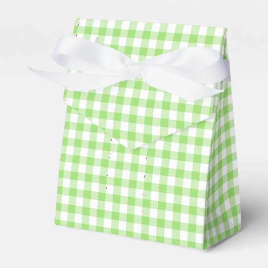 Classic Gingham Spring Green Bedankdoosjes (Voorkant Zijde)