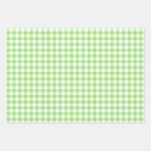 Classic Gingham Spring Green Inpakpapier Vel (Voorkant 2)