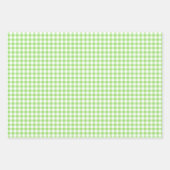 Classic Gingham Spring Green Inpakpapier Vel (Voorkant)