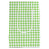 Classic Gingham Spring Green Medium Cadeauzakje (Achterkant)