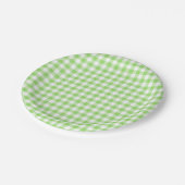 Classic Gingham Spring Green Papieren Bordje (Gekanteld)