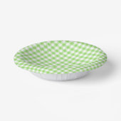 Classic Gingham Spring Green Papieren Kommen (Gebogen)