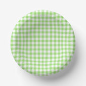 Classic Gingham Spring Green Papieren Kommen (Voorkant)