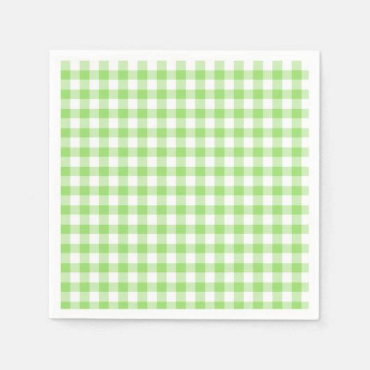 Classic Gingham Spring Green Servet (Voorkant)