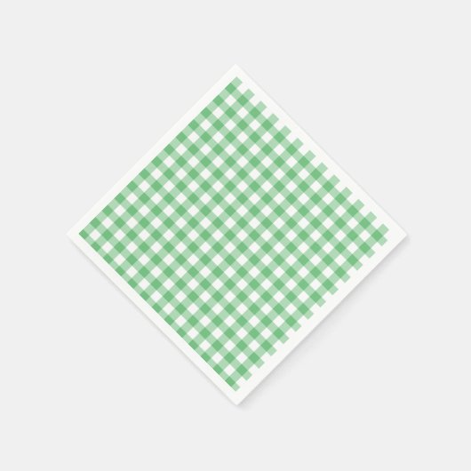 Classic Gingham Summer Green Servet (Hoek)