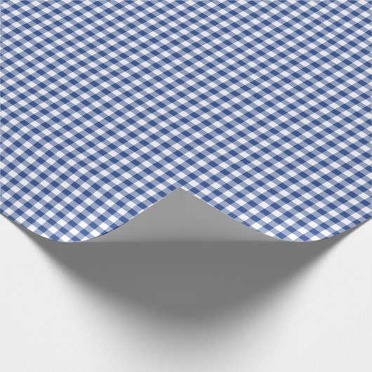 Classic Gingham True Blue Cadeaupapier (Hoek)