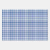 Classic Gingham True Blue Inpakpapier Vel (Voorkant 3)